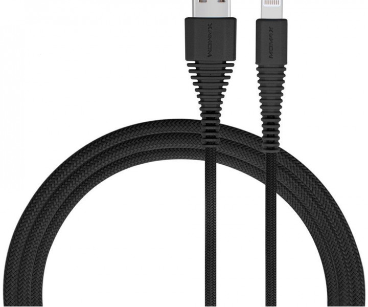 Kабель Momax Elite Link Lightning 2m Black (DL13D)
