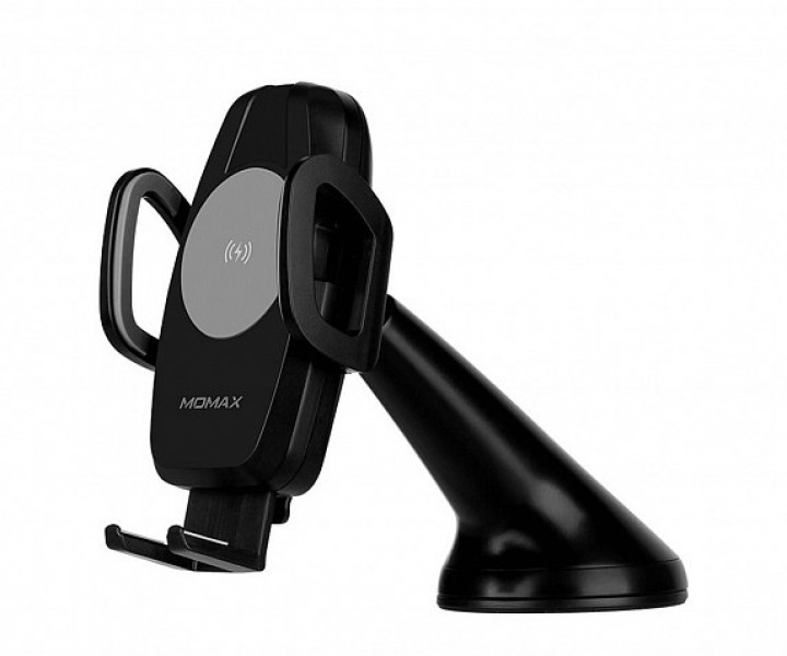 Авто З/У + держатель MOMAX Q.Dock Wireless Charging Car Mount Black (CM7D)