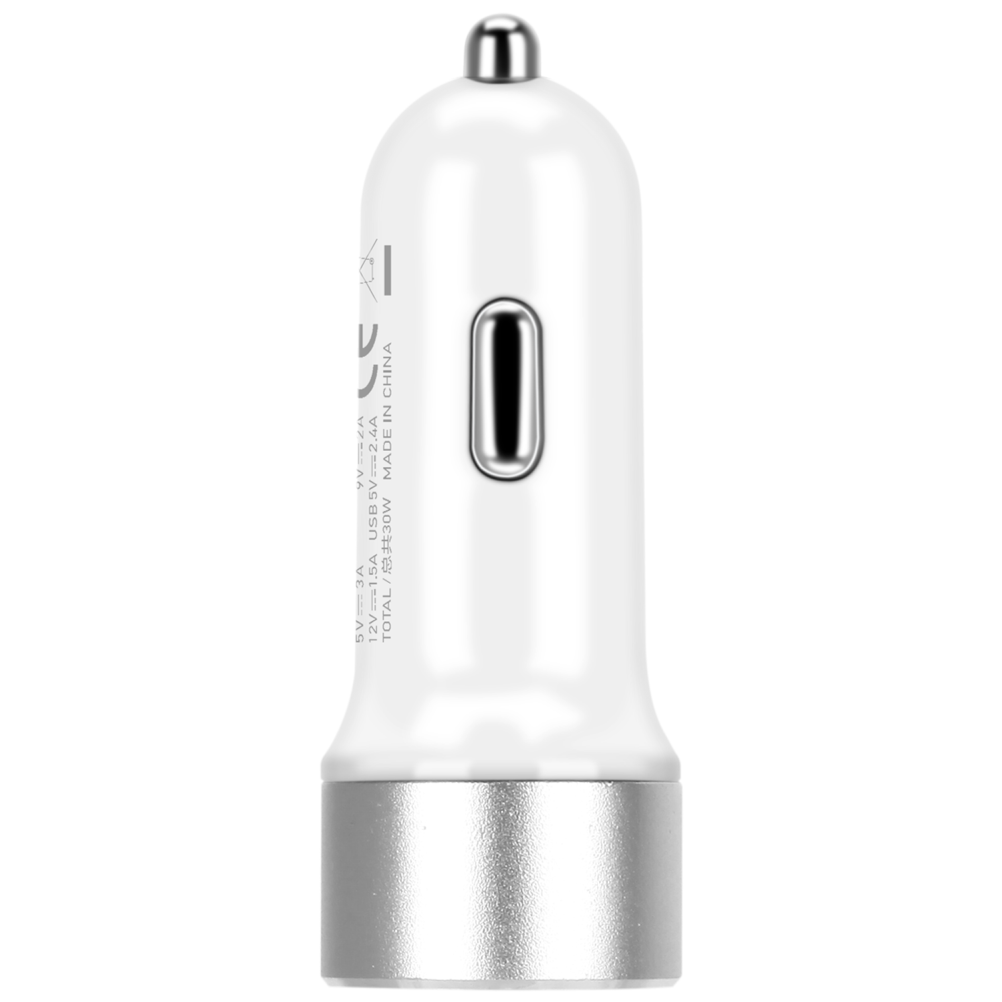Автомобильное зарядное устройство Momax Dual-Port USB Fast White (UC9W)