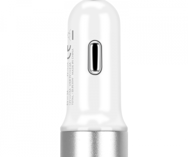 Автомобильное зарядное устройство Momax Dual-Port USB Fast White (UC9W)
