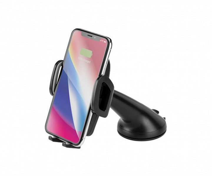 Авто З/У + держатель MOMAX Q.Dock Wireless Charging Car Mount Black (CM7D)