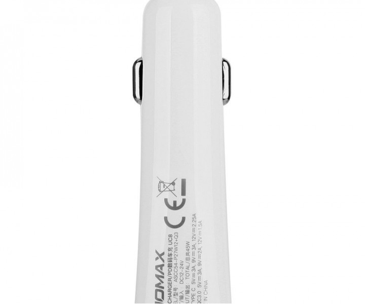 Автомобильное зарядное устройство Momax PD Fast charging White (UC8W)