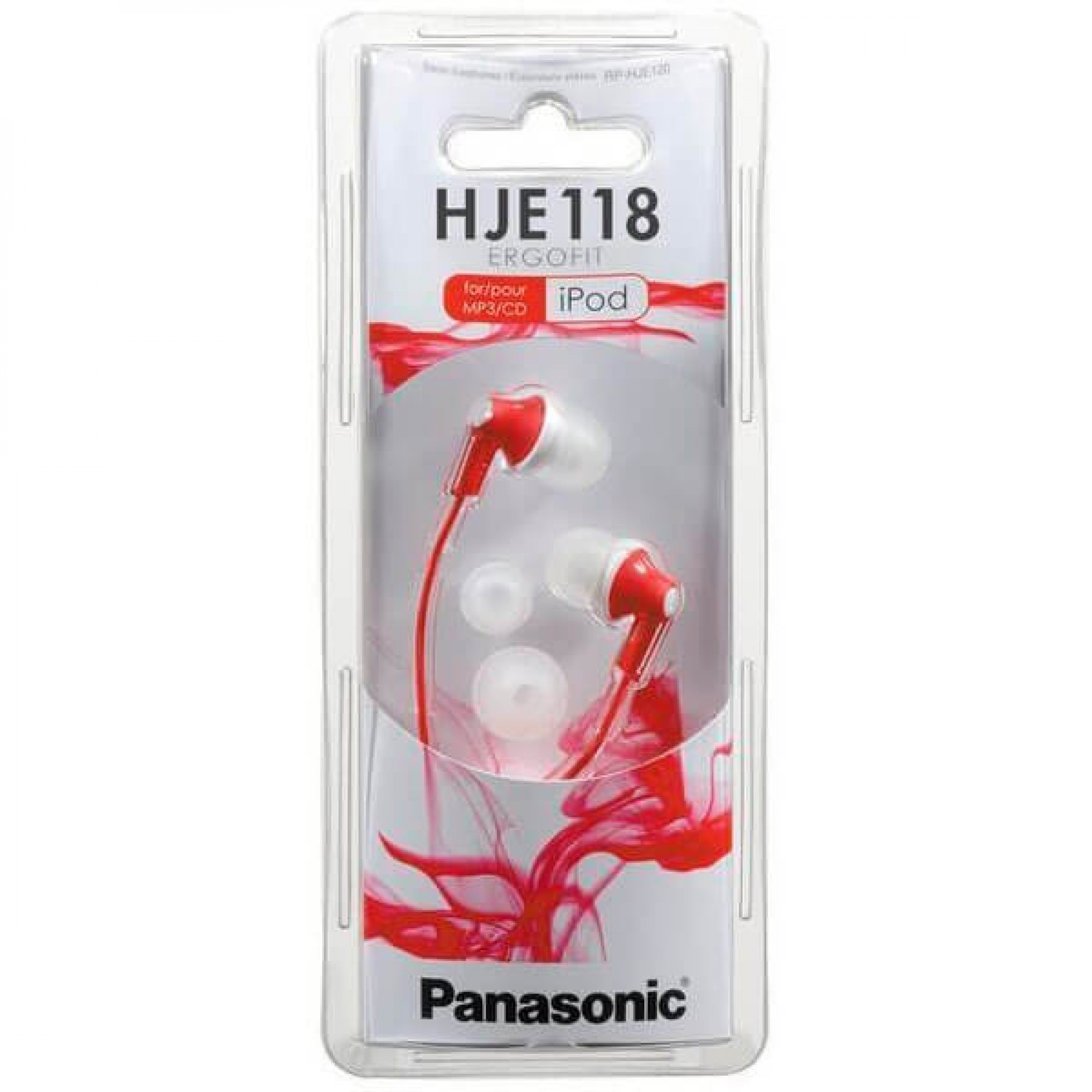Наушники Panasonic RP-HJE118GU-R Red, Mini jack (3.5 мм), вкладыши, кабель 1,1 м