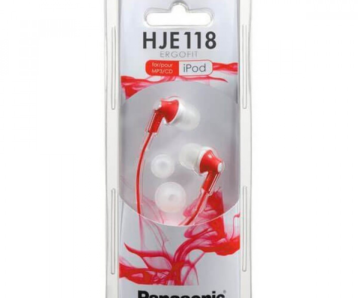 Наушники Panasonic RP-HJE118GU-R Red, Mini jack (3.5 мм), вкладыши, кабель 1,1 м