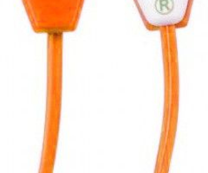Наушники Gorsun GS-A316 Orange, Mini jack (3.5 мм), вакуумные, две пары амбушюр, кабель 1.2 м