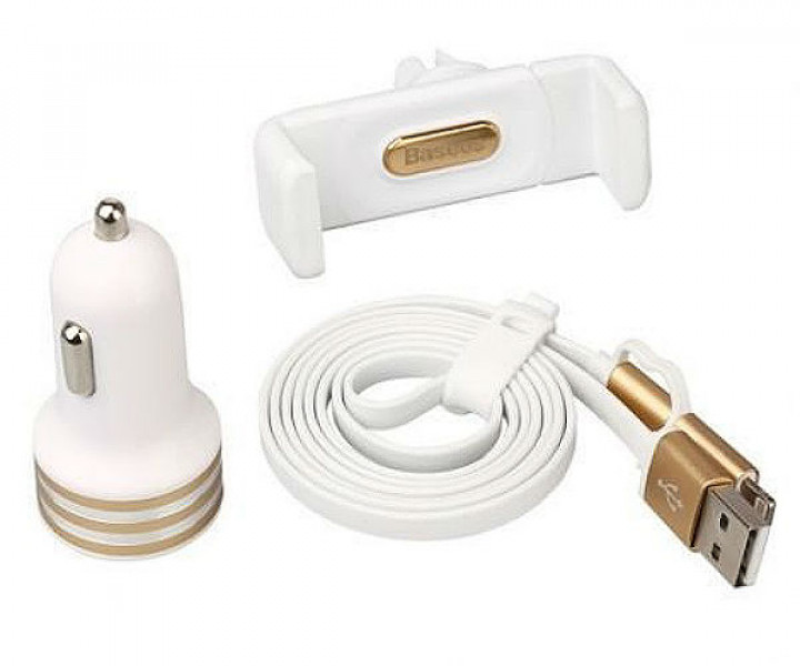 Держатель Baseus Uiversal Car Accessories Set White