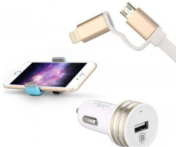 Держатель Baseus Uiversal Car Accessories Set White