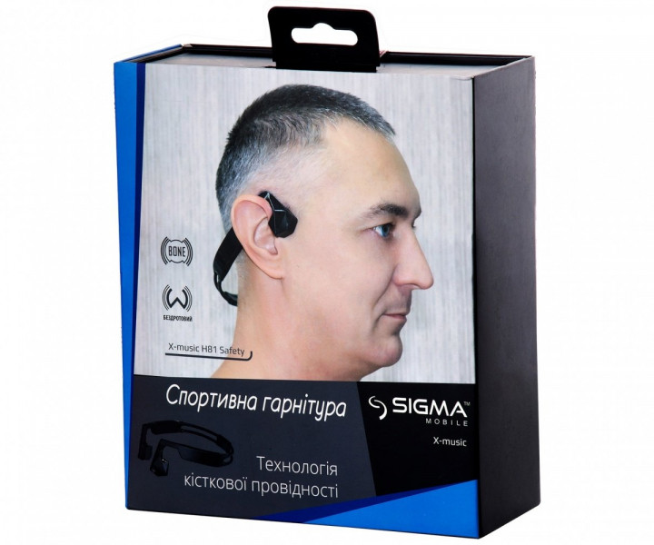 Гарнитура Bluetooth Sigma Stereo X-MUSIC H81 SAFETY black