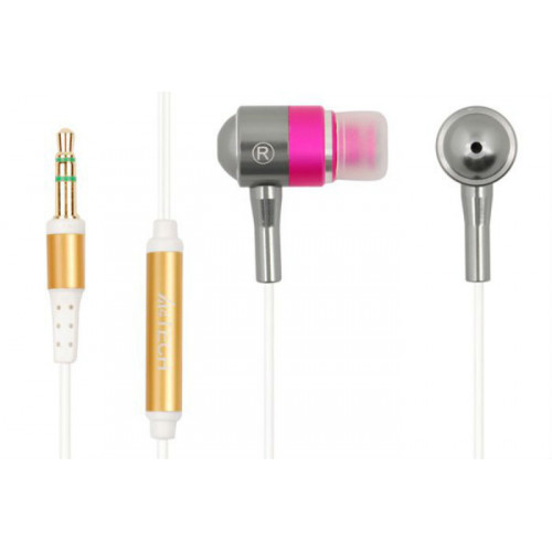 Наушники A4Tech MK-650-P Pink, Mini jack (3.5 мм), вакуумные, кабель 1.4 м