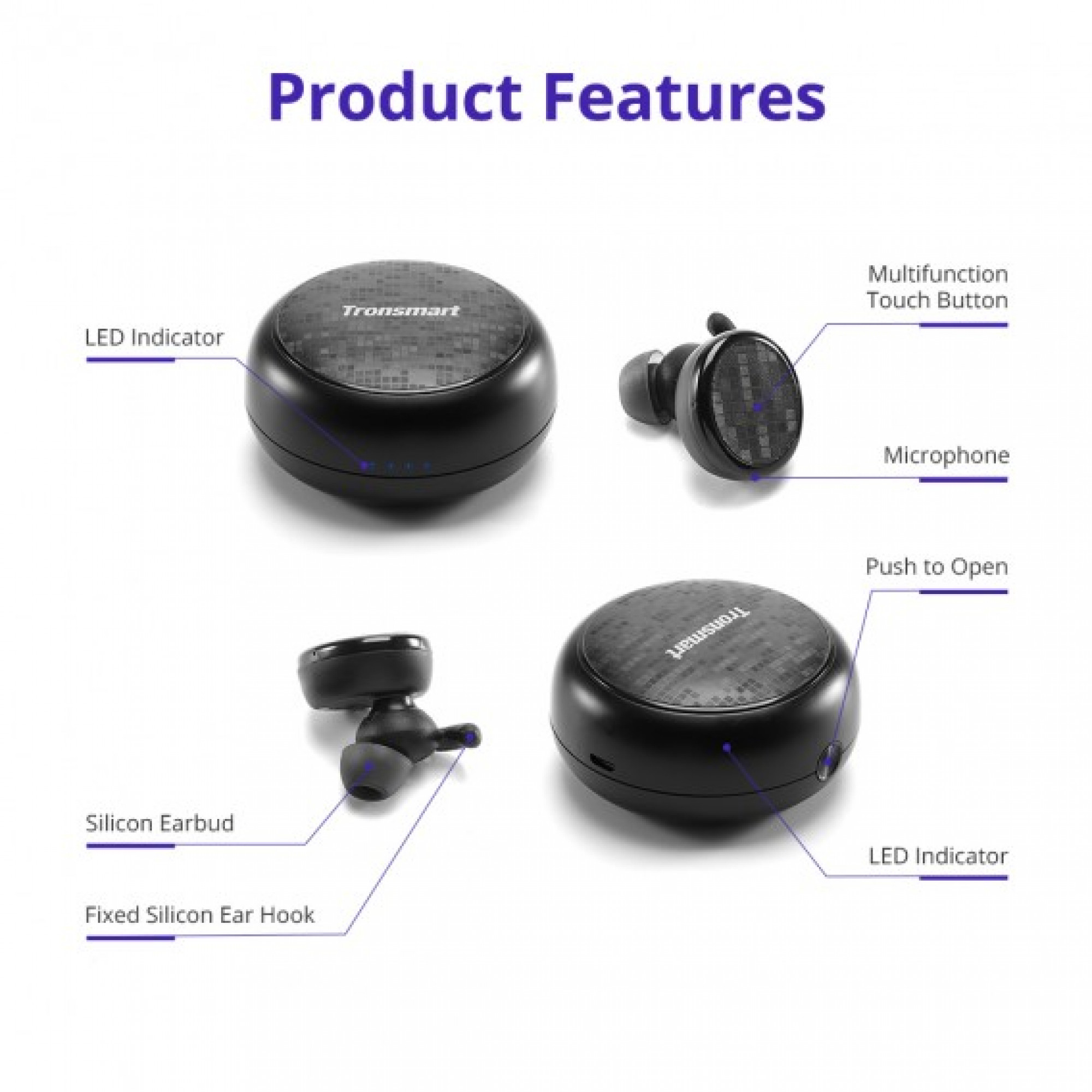 Наушники Tronsmart Encore Spunky Buds Black