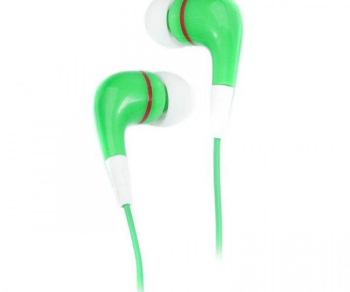 Наушники Maxxter EPM-104G Green, Mini jack (3.5 mm), вакуумные, кабель 1.2m