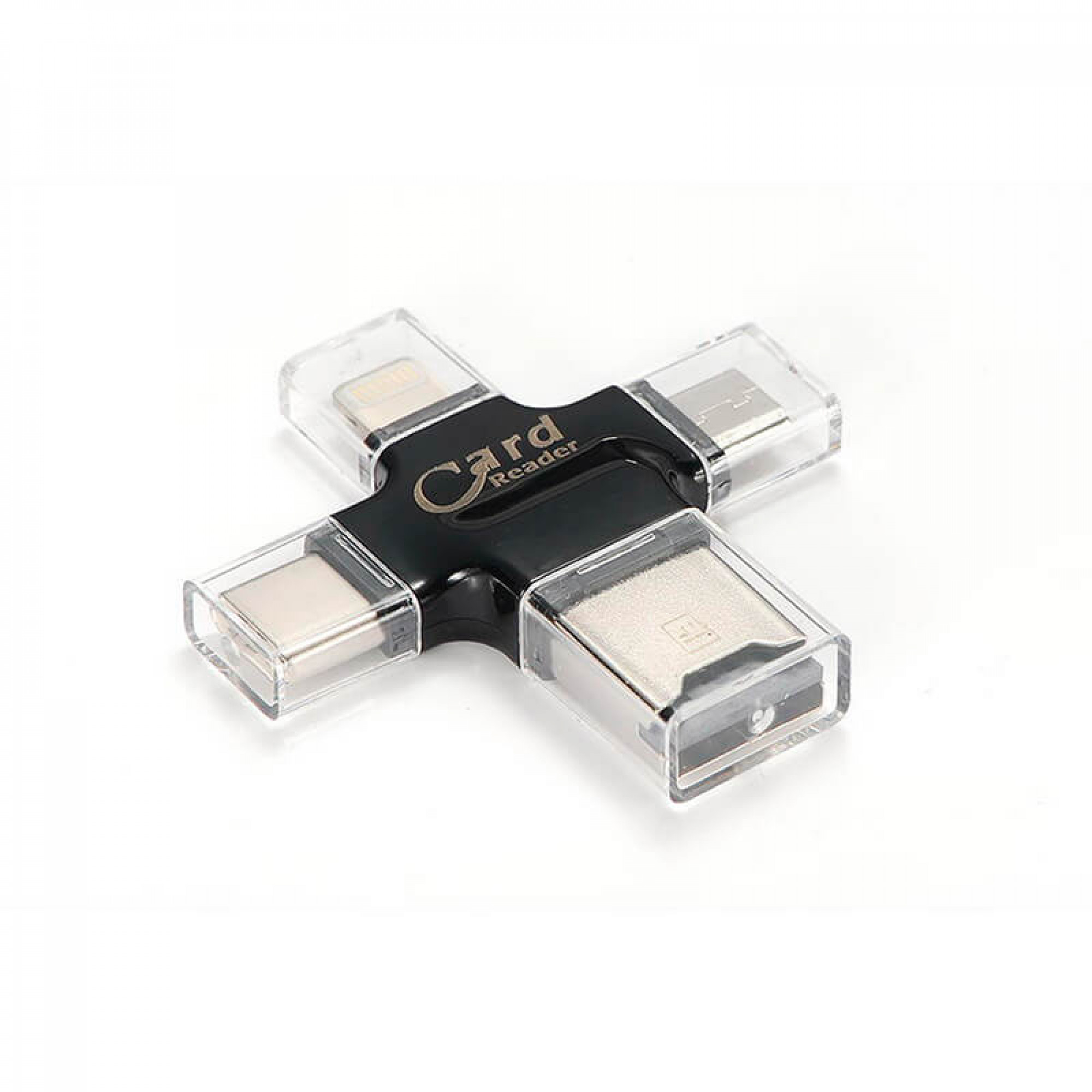 Кардридер Coteetci 4 in 1 Card Reader Black