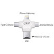 Кардрідер Coteetci 4 in 1 Card Reader White