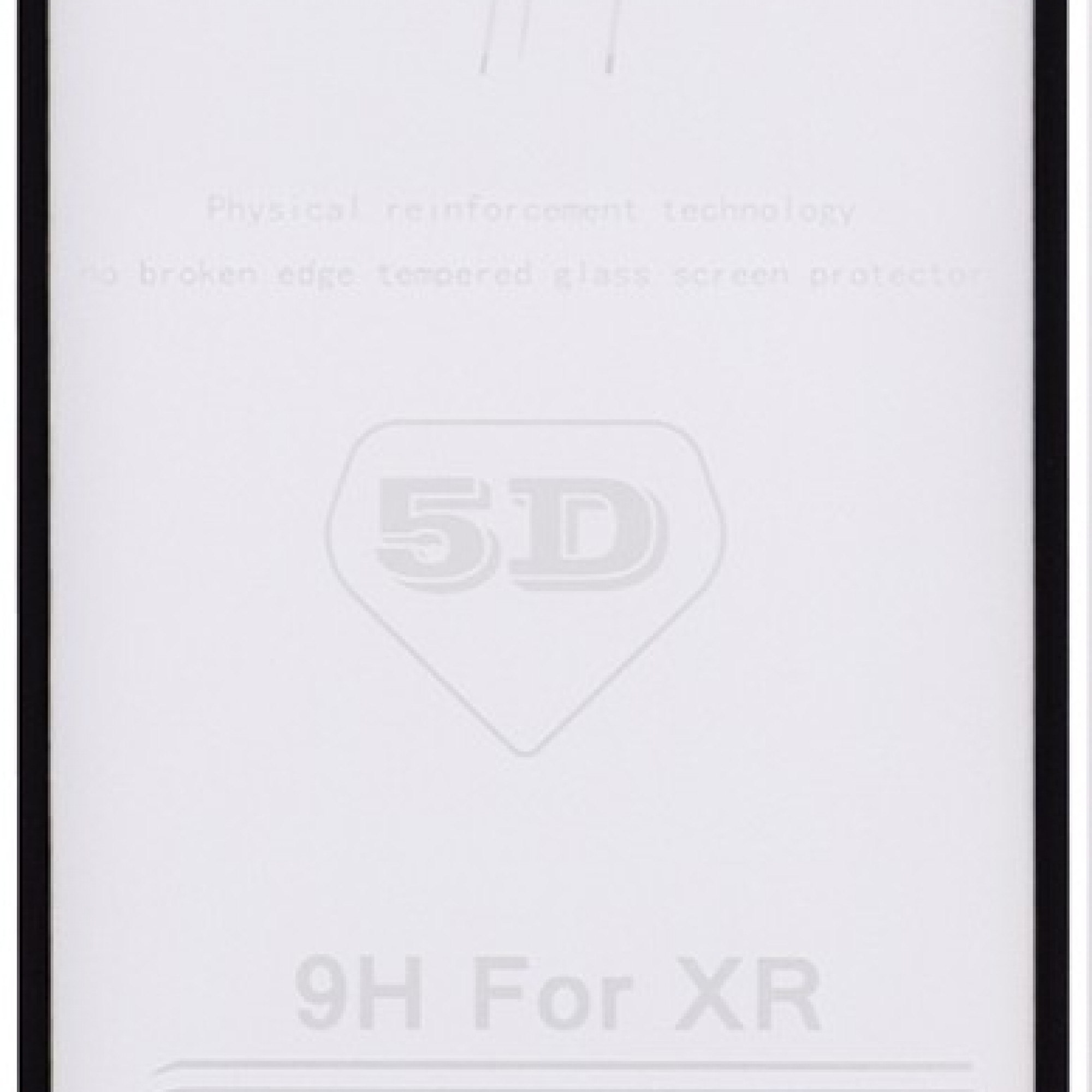 Защитное стекло 5D iPhone XR/11 Black б/к