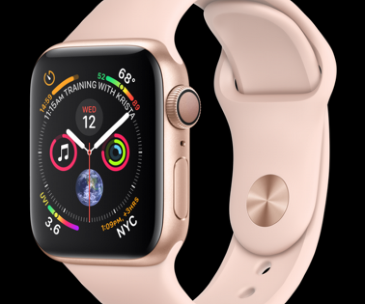 Apple Watch Series 4 40mm Gold Aluminum with Pink Sand Sport Band (MU682) б/у