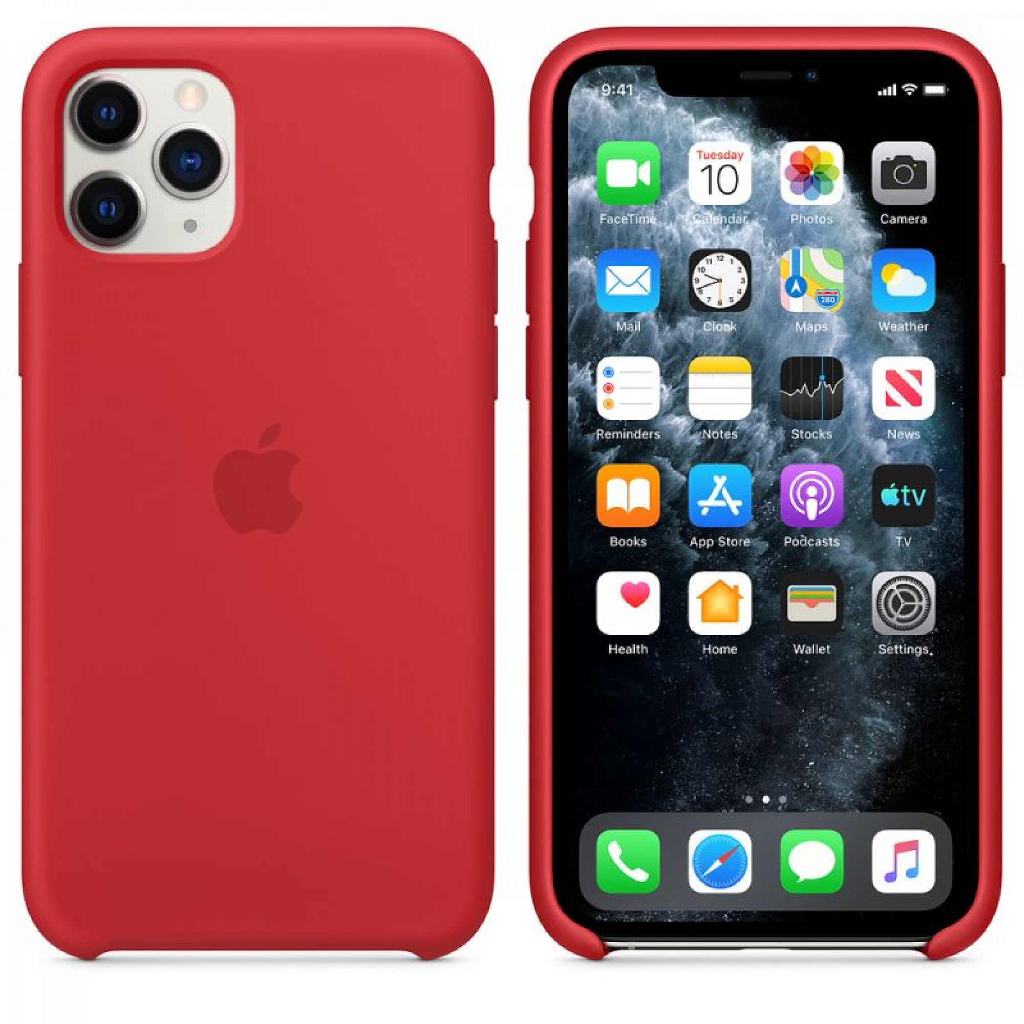 Чохол Silicone Slim Weaving для iPhone 11 Pro Red