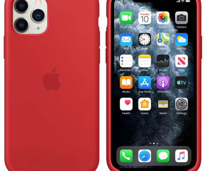 Чохол Silicone Slim Weaving для iPhone 11 Pro Red