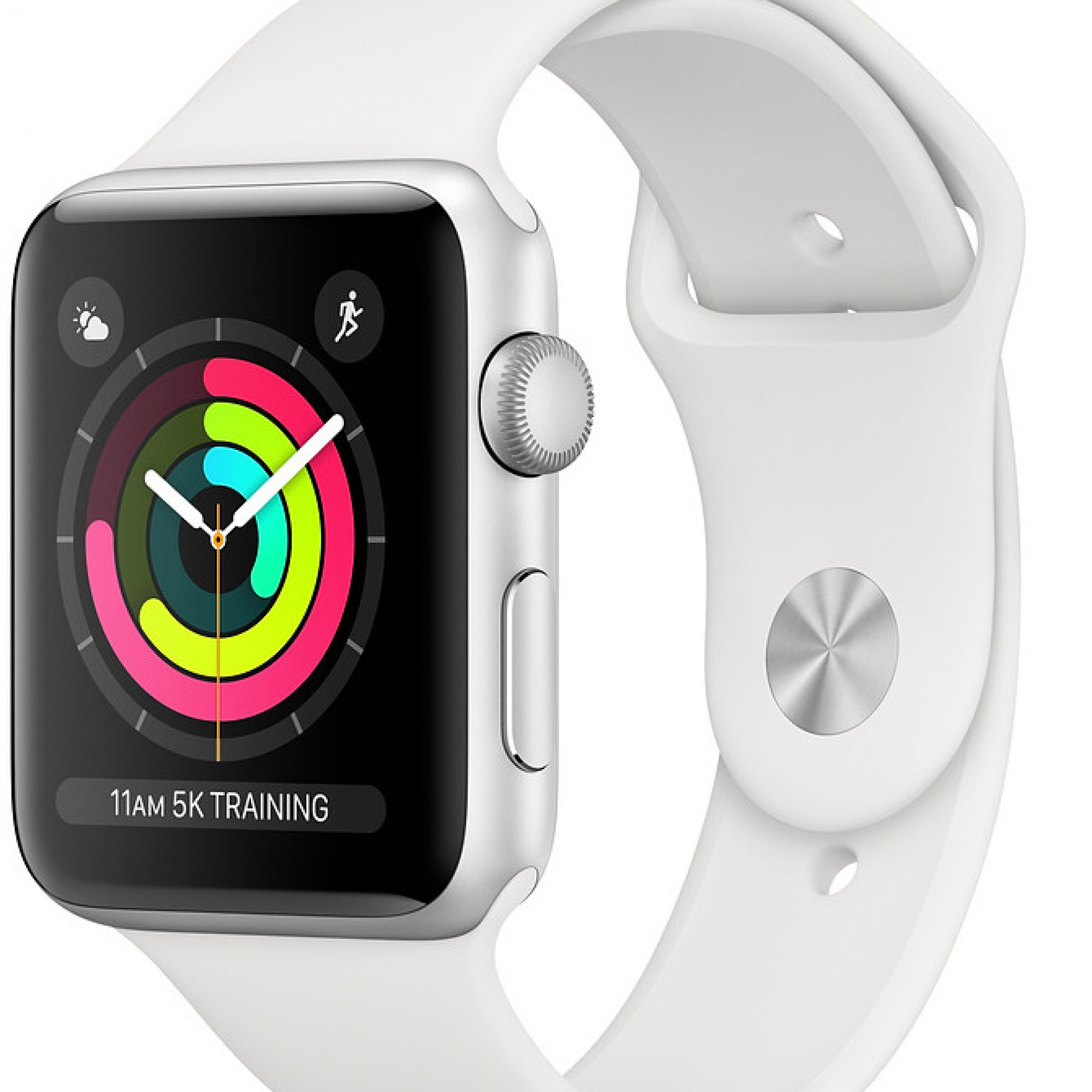 Apple Watch Series 3 42mm Silver Aluminum Case with White Sport Band (MTF22) б/у