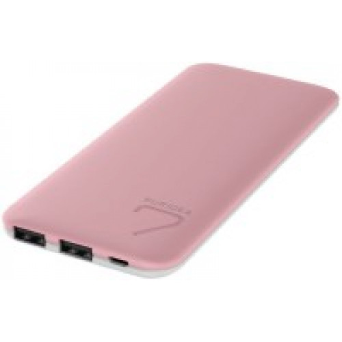 Внешний аккумулятор PURIDEA S4 6000mAh Li-Pol Rubber Pink & White