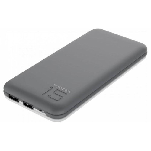 Внешний аккумулятор PURIDEA S3 15000mAh Li-Pol Rubber Grey & White