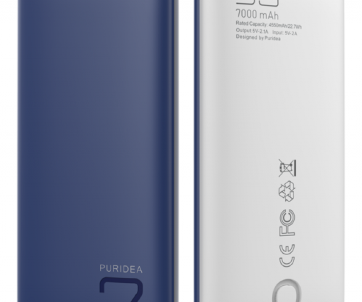 Внешний аккумулятор PURIDEA S5 7000mAh Li-Pol Rubber Blue & White