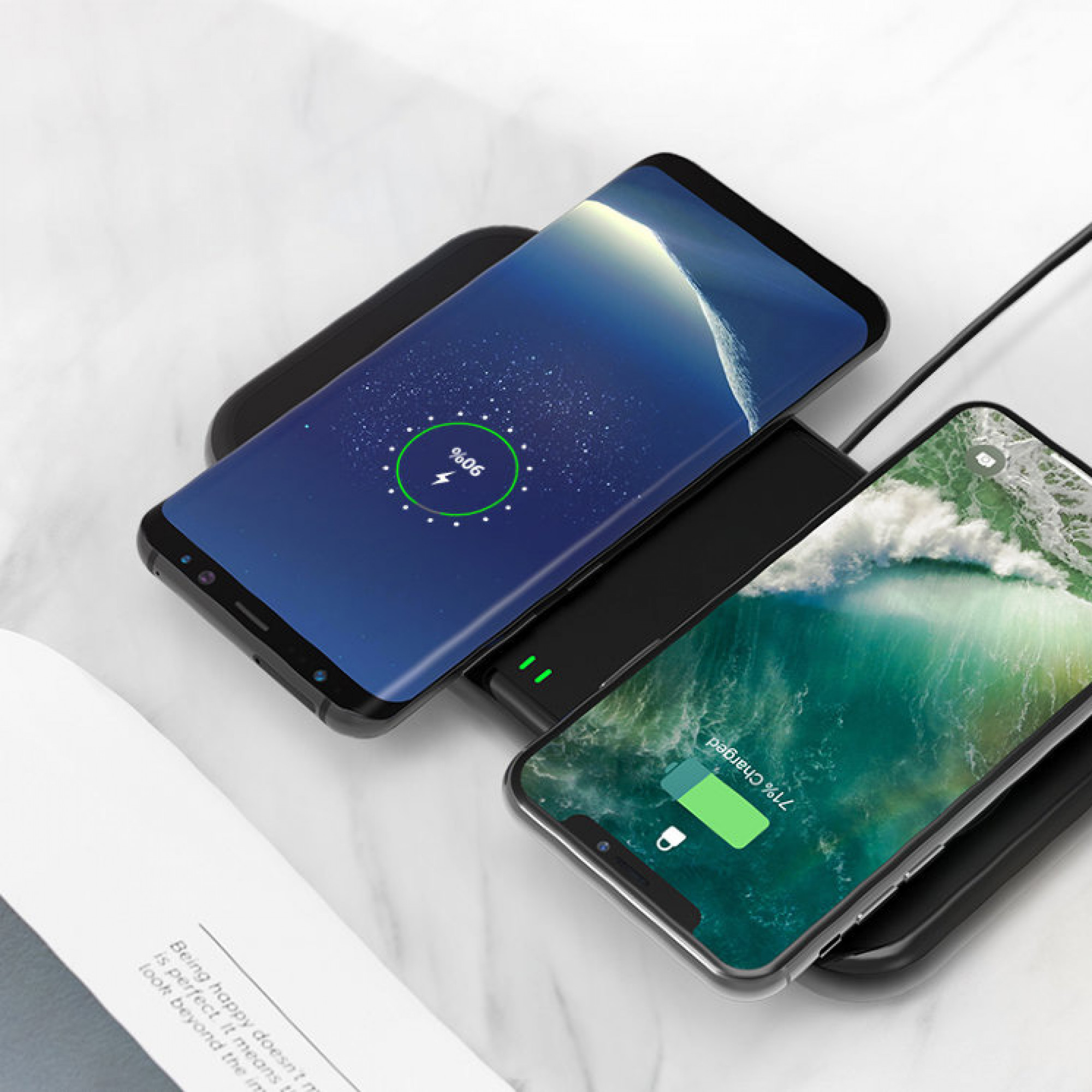 Беспроводное зарядное устройство RAVPower 36W Dual Qi Wireless Fast Charging Pad (RP-PC065)