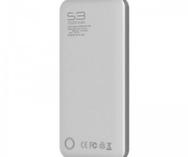 Внешний аккумулятор PURIDEA S3 15000mAh Li-Pol Rubber Grey & White