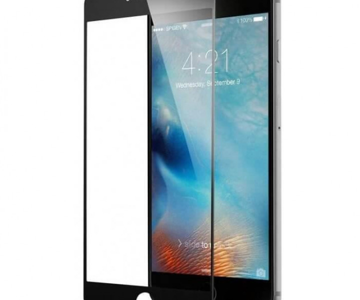 Защитное стекло 5D для iPhone 7/8 Black б/к