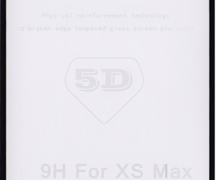 Защитное стекло 5D для iPhone XS/11Pro Max Black б/к