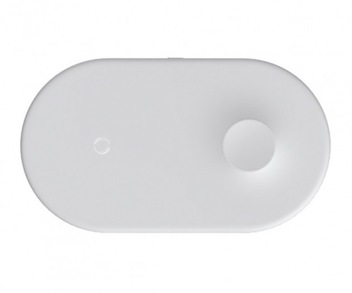 Беспроводная зарядка Baseus Wireless Charger Smart 2 in 1 White
