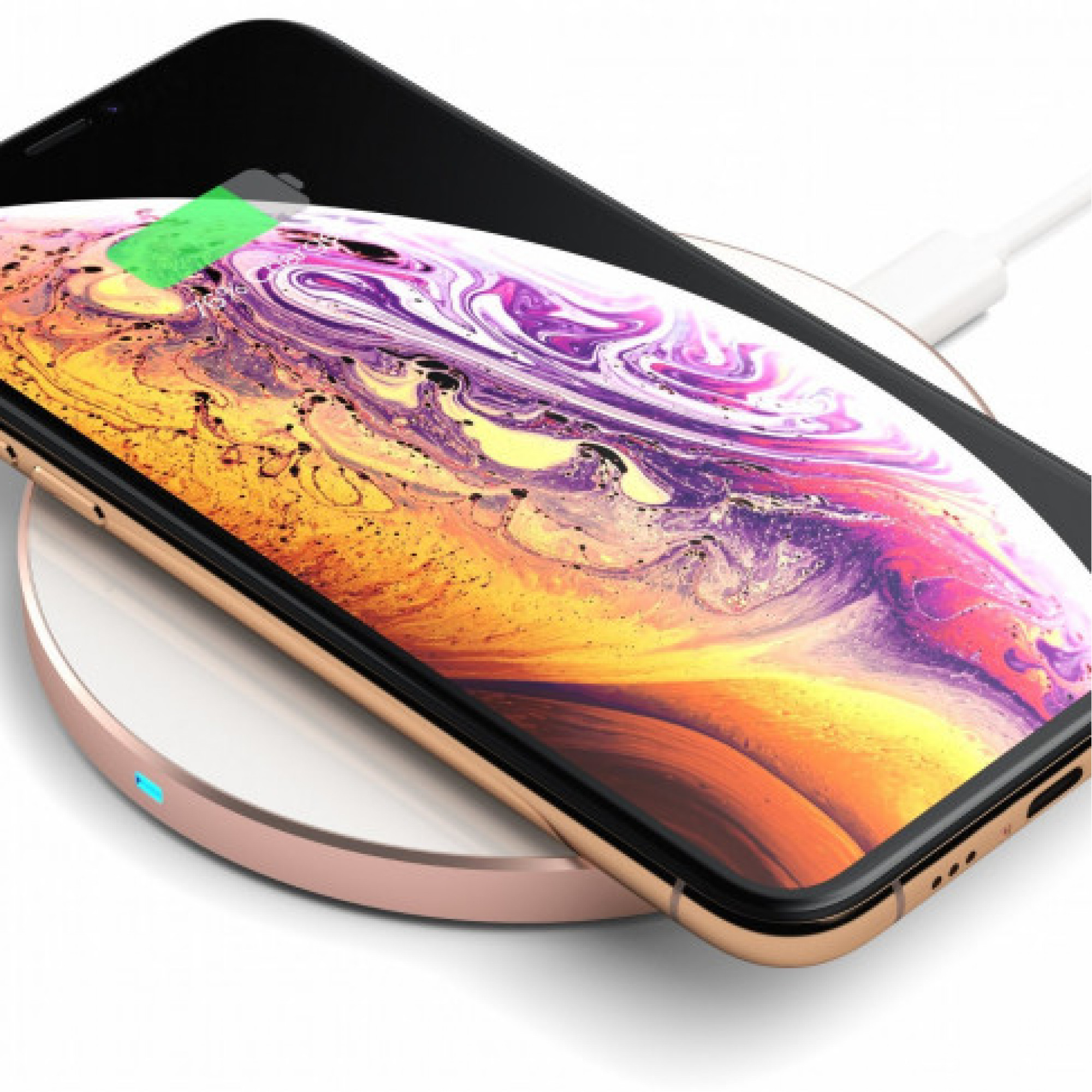 Беспроводная Qi зарядка X-Doria Golden Wireless Charge Rose Gold