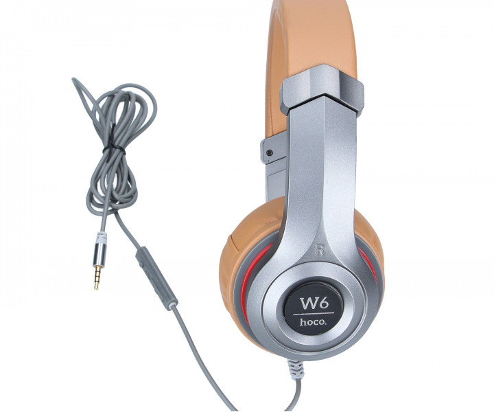 Навушники HF Hoco W6 Brown