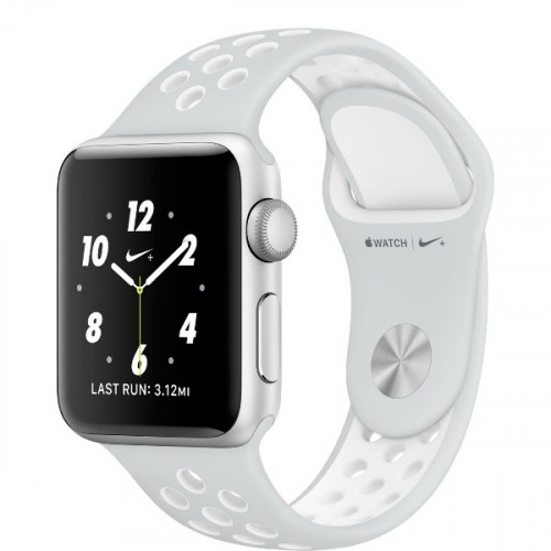 Ремешок Apple Watch 42mm Nike Sport Band Pure Platinum/White