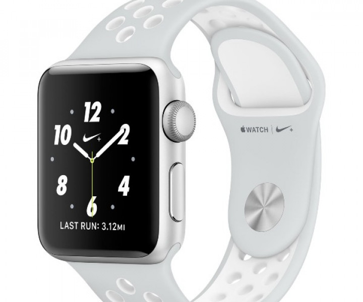 Ремешок Apple Watch 42mm Nike Sport Band Pure Platinum/White