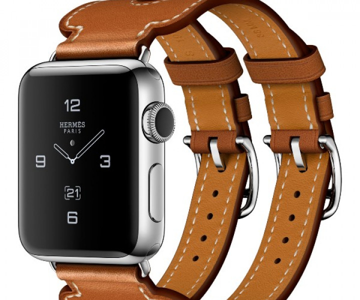 Ремешок Apple Watch 38mm Hermes Double Buckle Cuff Leather Band Fauve Barenia