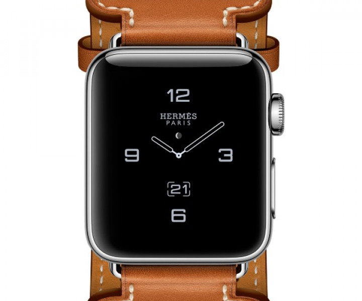 Ремешок Apple Watch 38mm Hermes Double Buckle Cuff Leather Band Fauve Barenia