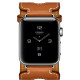 Ремешок Apple Watch 38mm Hermes Double Buckle Cuff Leather Band Fauve Barenia