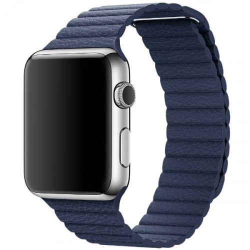 Ремешок Apple Watch 42mm Leather Loop Band Midnight Blue