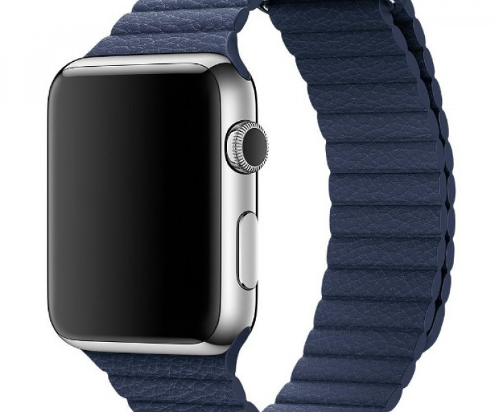 Ремінець Apple Watch 42mm Leather Loop Band Midnight Blue