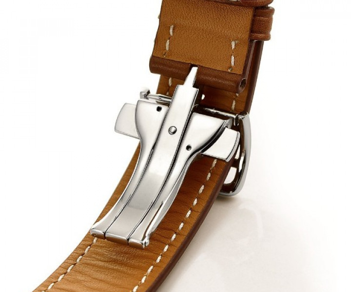 Ремінець Apple Watch 42mm Hermes Single Tour Deployment Buckle Leather Band Fauve Barenia