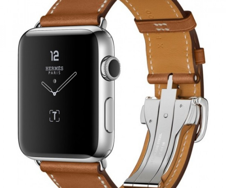 Ремінець Apple Watch 42mm Hermes Single Tour Deployment Buckle Leather Band Fauve Barenia