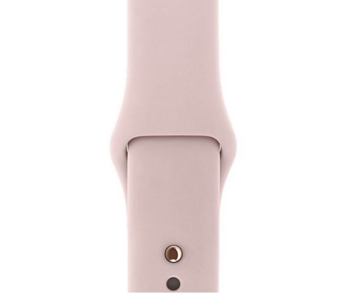 Apple Watch Gold Aluminum Case 42mm with Pink Sand Sport Band MQL22
