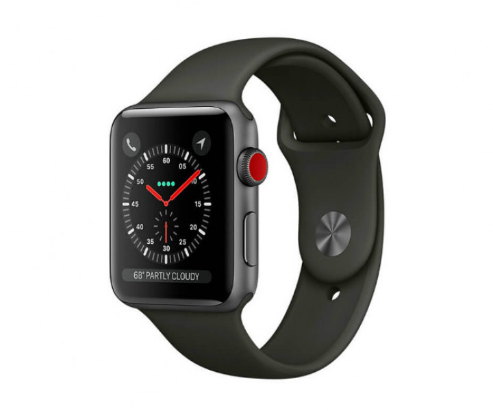 Apple Watch Series 3 GPS + LTE 42mm Space Gray Aluminum w. Gray Sport Band (MR2X2)