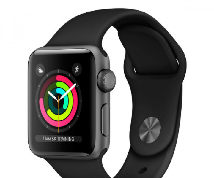 Apple Watch Series 3 38mm GPS Space Gray Aluminum Case with Black Sport Band (MQKV2) б/у