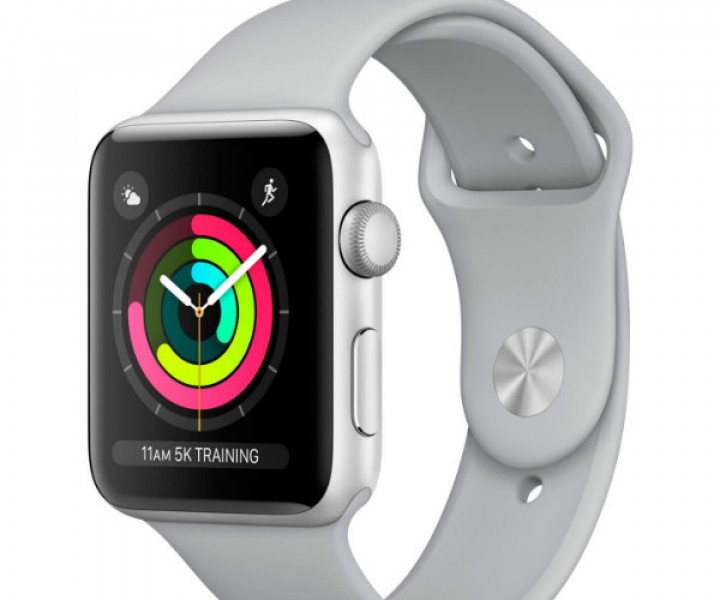 Apple Watch Series 3 42mm GPS Silver Aluminum Case with Fog Sport Band (MQL02)