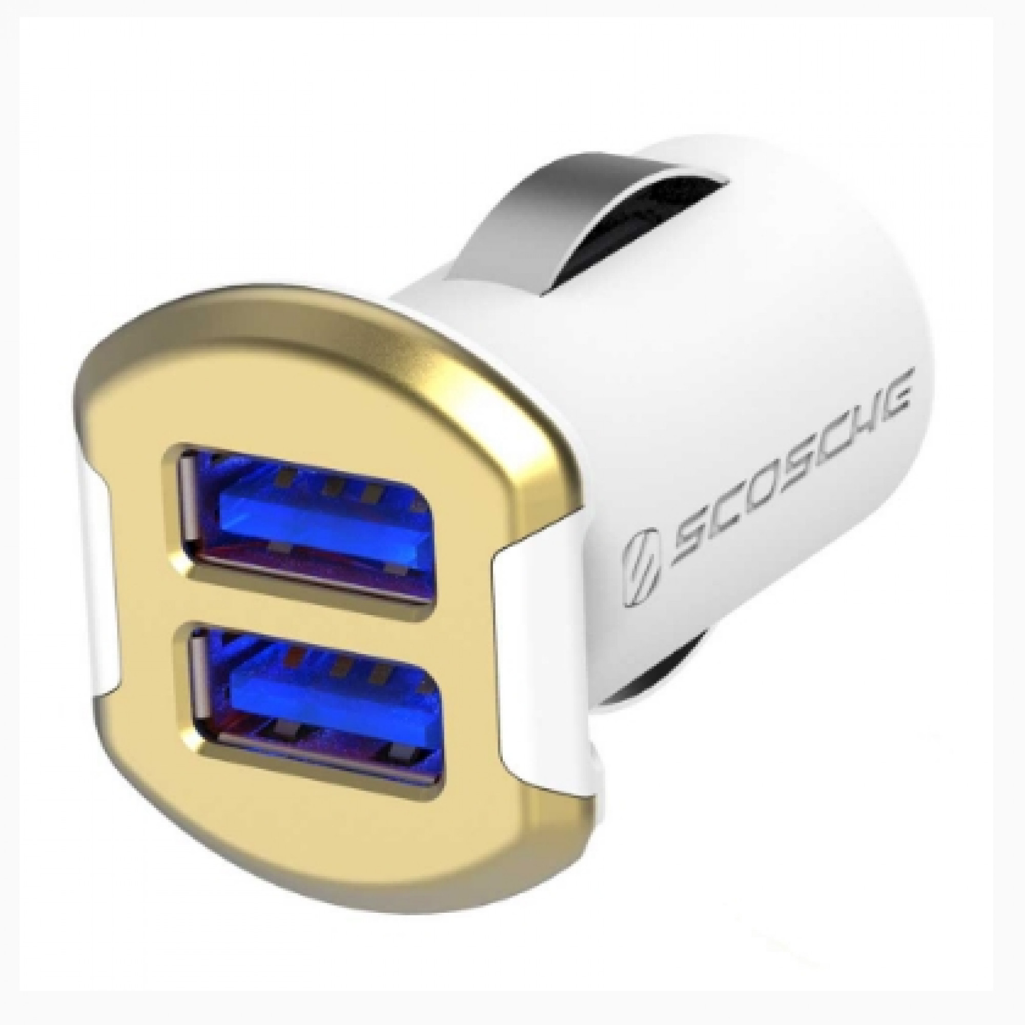 АЗУ Scosche reVOLT Dual USB Car Charger 12W (2.4A) Gold (USBC242MGD)