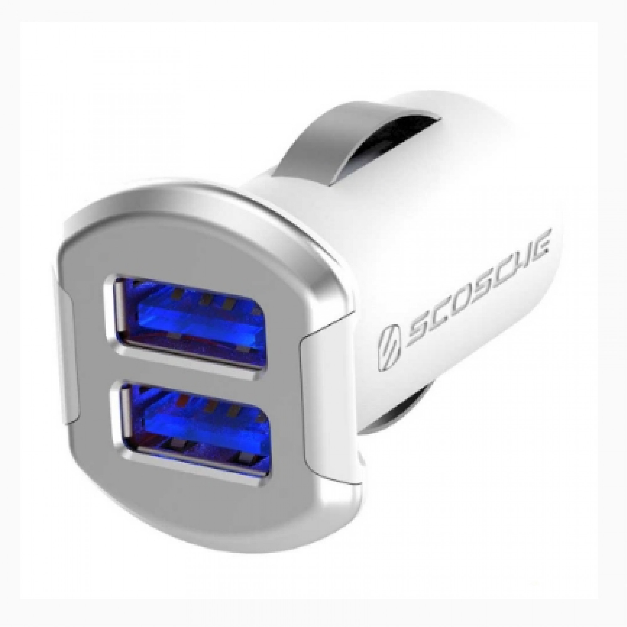 АЗУ Scosche reVOLT Dual USB Car Charger 12W (2.4A) Silver (USBC242MSR)