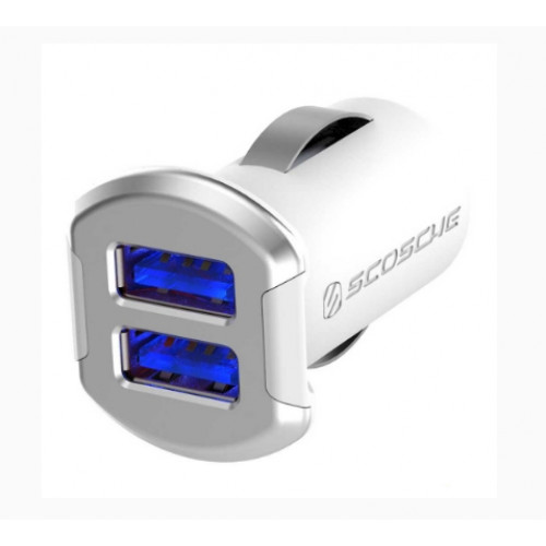 АЗУ Scosche reVOLT Dual USB Car Charger 12W (2.4A) Silver (USBC242MSR)