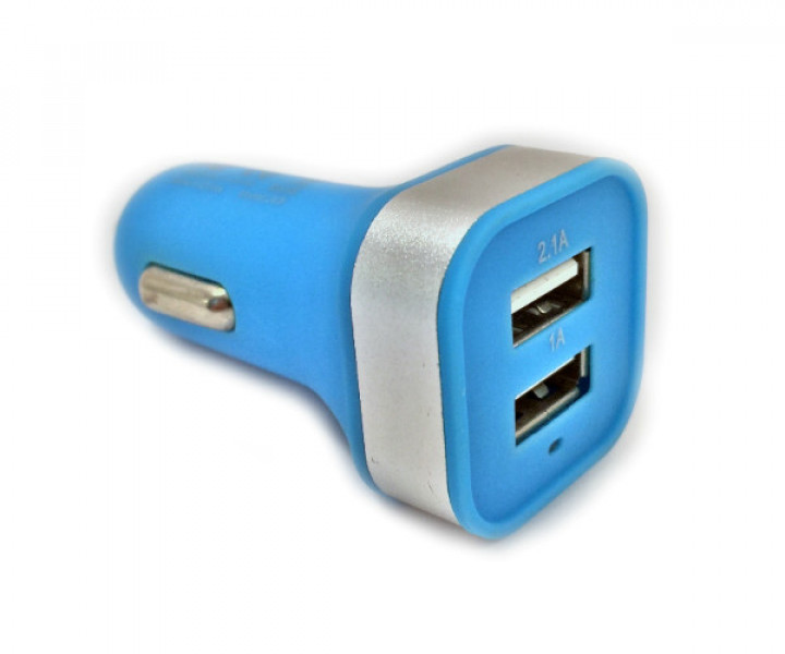 АЗУ 2.1A 2USB Blue