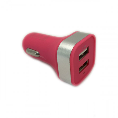 АЗУ 2.1A 2USB Pink